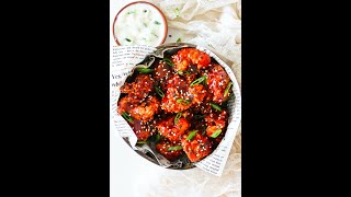 Gochujang cauliflower wings  sweet spicy amp sticky gochujang koreanfood cauliflower vegan gf [upl. by Malvino]