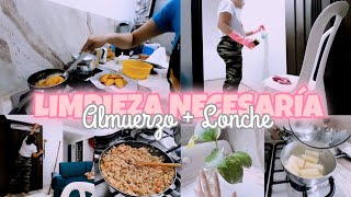 Limpieza en casa  aprovecho alimentos  ALMUERZO\lonche [upl. by Danette]