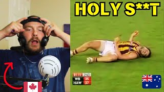 Canadian reacts to AFL Biggest Hits and Bumps of All Time [upl. by Novrej593]