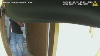 New body cam footage shows US airman shot and killed by Florida deputies at doorstep [upl. by Ocsirf]