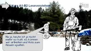 A1A2 Leseverstehen Holzarbeiten im Langenbachtal [upl. by Neillij401]