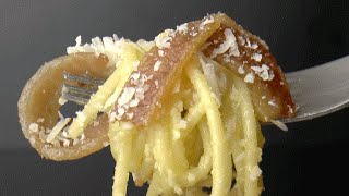 La vraie recette des pâtes à la carbonara [upl. by Yelac254]