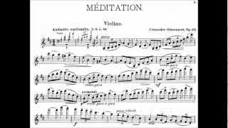 Glazunov Alexander K Meditation op32 for violin orchestra [upl. by Aihseuqal292]