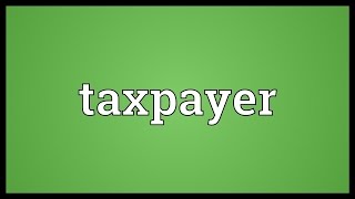 Taxpayer Meaning [upl. by Tate]