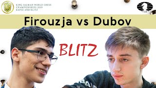 Lucky win by Daniil Dubov vs Alireza Firouzja  World Blitz Championship 2019 [upl. by Jaret654]