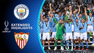 Manchester City vs Sevilla Extended Highlights  UEFA Super Cup  CBS Sports Golazo [upl. by Lehrer736]