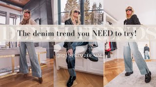 7 Ways To Style 2024’s HOTTEST Denim Trend Transition Your Denim From Winter to Spring [upl. by Leunas425]