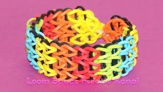 Loom Bandz Armband knüpfen Anleitung deutsch [upl. by Alyda]