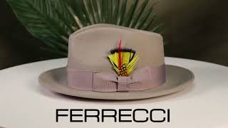 Ferrecci 100 Australian Wool Light Grey Crushable Fedora Hat [upl. by Solokin]