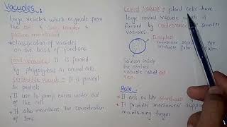 Vacuole Structure And Functions In Urdu Hindi  Federal amp KPK Board  Class 11 [upl. by Hserus]