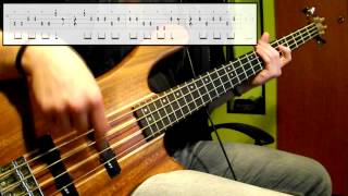 Stevie Wonder  Master Blaster Jammin Bass Cover Play Along Tabs In Video [upl. by Yrok]