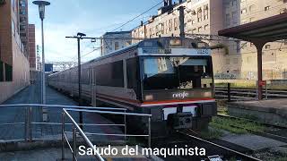 Regional Express UT 440235 entrando y saliendo de la estación de Ponferrada León [upl. by Wymore]