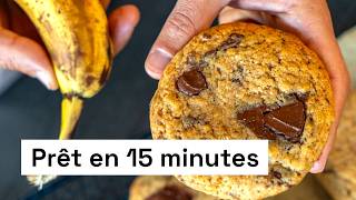 Ces cookies chocolat banane sans oeuf sont délicieux et prêts en 15 minutes [upl. by Nevanod841]