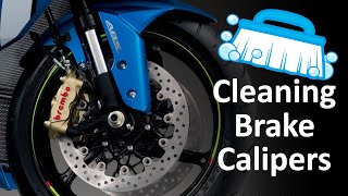 Cleaning Motorcycle Brake Calipers in 5 Easy Steps [upl. by Isoais410]