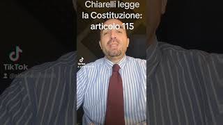 Chiarelli legge la Costituzione articolo 115 [upl. by Iramo]