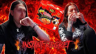 🔥I CHALLENGE THE NORWEGIAN GF TO A SPICY NOODLES DINNER 🔥 [upl. by Block]