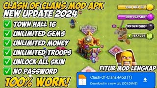 DOWNLOAD COC MOD APK TERBARU 2024 ‼️ UNLOCK ALL SKIN UNLIMITED MONEY ELEXSIR amp GEMS  MOD TERBARU [upl. by Nonnaihr]