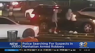 Armed Robbery Caught On Video In Manhattan [upl. by Nalak437]