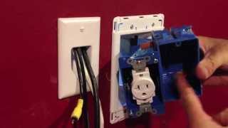 Installing a Recessed Outlet Box for wall mount TVs [upl. by Ayahsey]