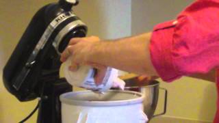 How to make frozen yogurt using KitchenAid ice cream attachment [upl. by Elie]