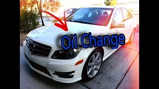 How to Do an Oil Change on a 2014 Mercedes C250 [upl. by Ffoeg]