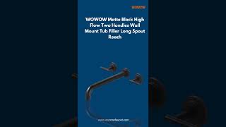 WOWOW Matte Black High Flow Wall Mount Tub Filler  Review amp Installation Guide [upl. by Atiuqet]