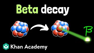 Beta decay  Physics  Khan Academy [upl. by Leahcimnhoj]