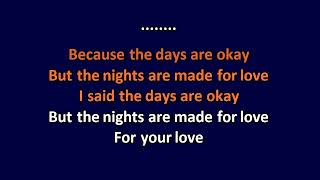 Motels  Days are OK but the nights were made for love  Karaoke Instrumental Lyrics  ObsKure [upl. by Deena202]