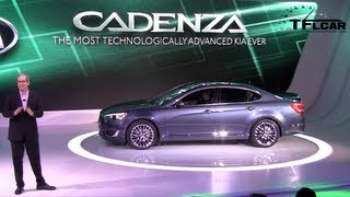 Watch the 2014 KIA Cadenza Debut at the Detroit Auto Show [upl. by Gherardo]