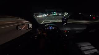 Eurocharged 2009 W204 C63 AMG P30 Waking Up Sleepy Town  Night POV [upl. by Asusej]