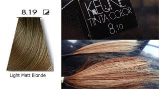 Keune Ash Green Hair Color 819 Review [upl. by Yrreg456]