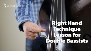 Right Hand Technique for DoubleUpright Bass Lesson with Geoff Chalmers [upl. by Spiros]