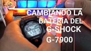 Cambiar la batería Casio GSHOCK G7900 [upl. by Nesahc406]