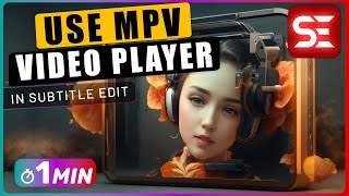 How to Use MPV Video Player in Subtitle Edit [upl. by Ahseiyk]