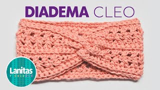 DIADEMA TEJIDA A CROCHET PASO A PASO  EASY CROCHET HEADBAND  LANITAS Y COLORES [upl. by Atsirt]