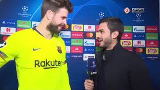 Periodista brasileño entrevista a Piqué en Catalán [upl. by Marsland]