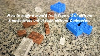 How to make a mould from lego out of silicone amp make bricks out of resin silicone amp chocolate DIY [upl. by Tavish279]