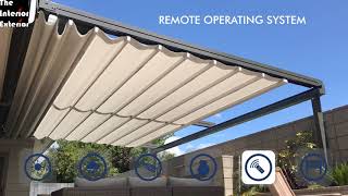 RETRACT FABRIC PERGOLA  SMARTEST ROOF FOR OPEN TO SKY FOR OUTDOOR SPACE  INDIA  91 99740 58395 [upl. by Oruam]