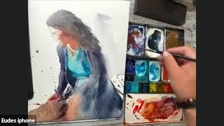 Watercolor demonstration for Milan Italy [upl. by Manup]