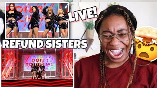 REFUND SISTERS DONT TOUCH ME LIVE FIRST LIVE PERFORMANCE REACTION 🔥  Favour [upl. by Gunn]