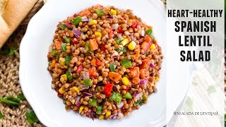 The Lentil Salad you NEED in your LIFE  Spanish Ensalada de Lentejas Recipe [upl. by Alyakem704]