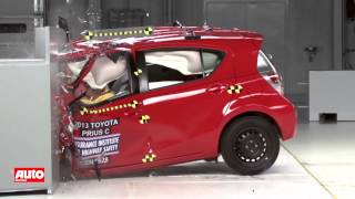 IIHS Crashtest 2014 Kleinwagen mit Small Overlap [upl. by Itnahs]