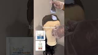 BLEACHING KNOTS ON LACE FRONTAL  how to bleach wig knots lacefrontwig wigs tutorial bleach [upl. by Aknayirp]