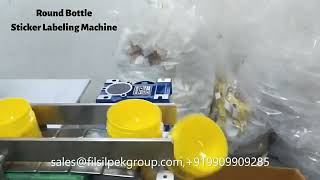 Automatic Sticker Labeling Machine  Round Bottle Front amp Back Sticker Labeling  919054294961 [upl. by Marks865]