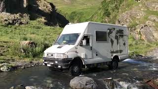 Tusheti Georgia Abano Pass Offroad 4x4 Iveco [upl. by Goodman539]