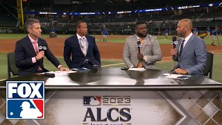 ALCS Game 4 Reaction Astros defeat Rangers — Derek Jeter David Ortiz amp Alex Rodriguez react [upl. by Devinna49]