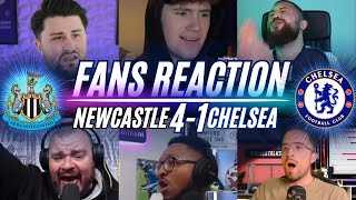 PREMIER LEAGUE FANS REACTION TO NEWCASTLE 41 CHELSEA  PREMIER LEAGUE [upl. by Lindie]