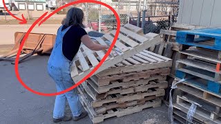 The GENIUS new pallet patio idea everyones copying this summer [upl. by Leitman696]