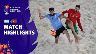 Uruguay v Portugal  FIFA Beach Soccer World Cup 2021  Match Highlights [upl. by Fasano]