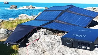 How to Use Portable Solar Panels ALLPOWERS SP026 Foldable Polysilicon Solar Panel 60W Demo [upl. by Irbua]